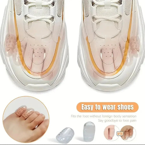 10pcs Gel Toe Protectors, Anti-Friction & Blister Prevention, Food-Grade Gel, for Work Boots & Women's Shoes.
