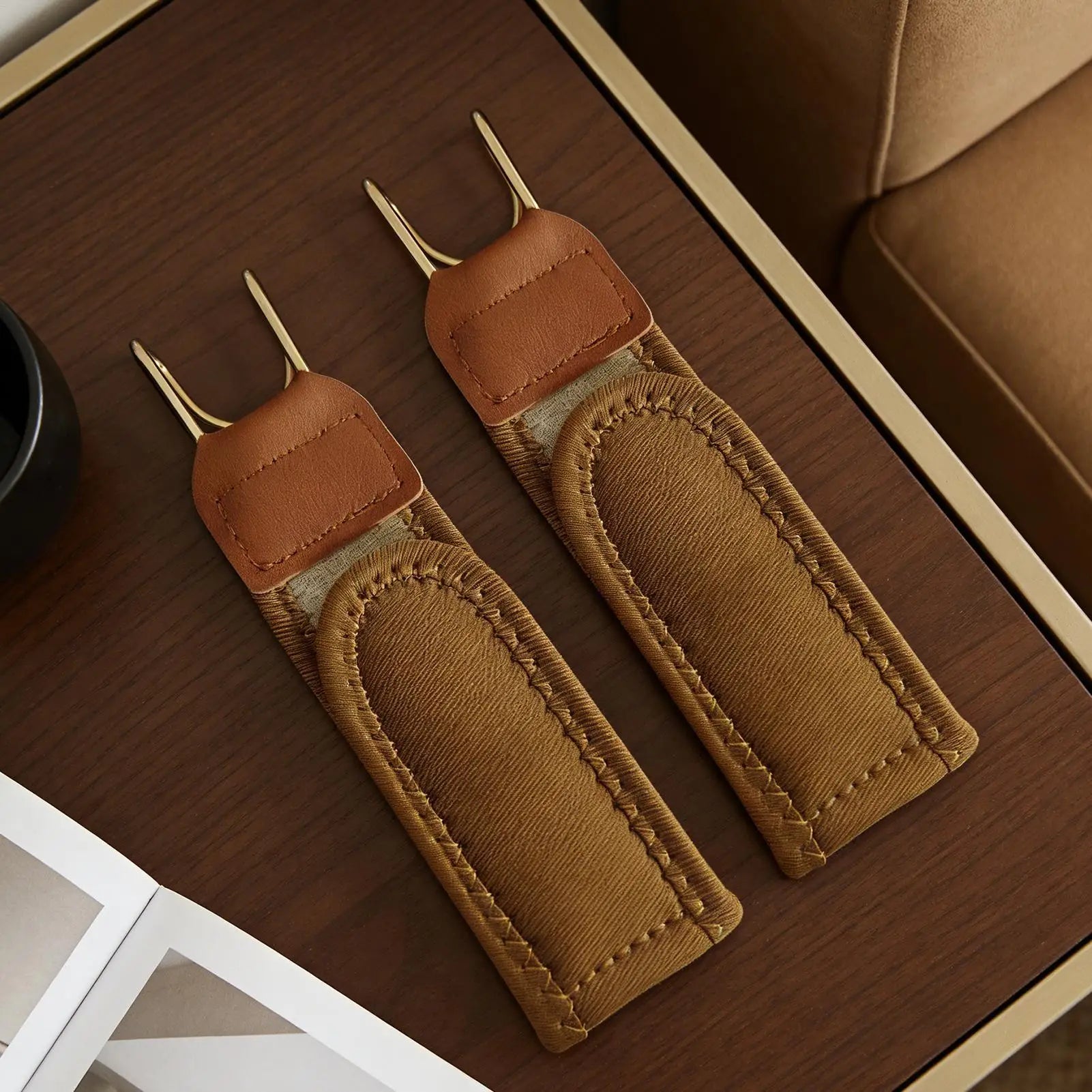 No Buckle Belt 2 Pieces Buckleless Stretchable Waistband Elastic Convenience Belt for Walking Daily Commuting Office Casual
