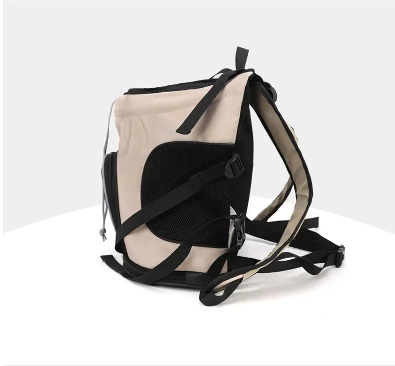 Solid Color Large Capacity Lightweight Cat Bag Go Out Portable Pet Bag Carrier Breathable Oxford Cloth Portable Pet Backpack