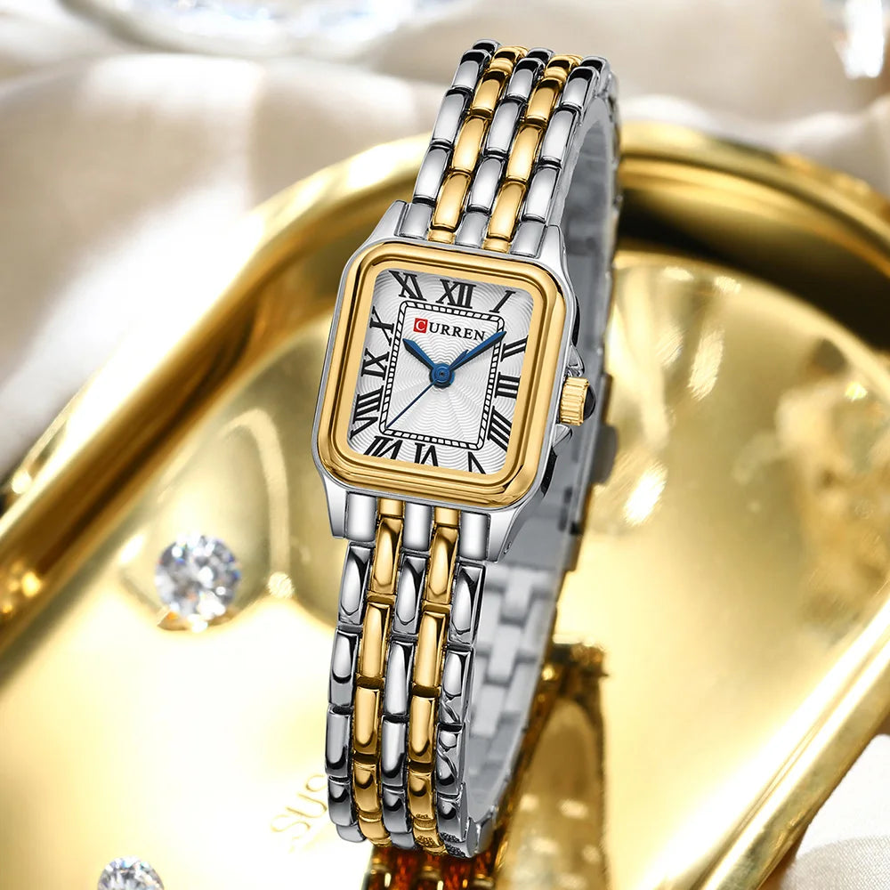 CURREN Gold Watches for Women with Small Vintage Bracelet