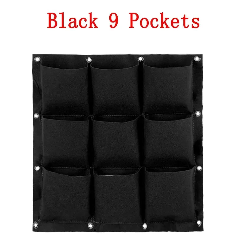 Wall Hanging Pockets Planting Bags Flower Pot Home Garden Grow Bag Garden Planter Vertical Seedling Plant Pot Home Decor Supply