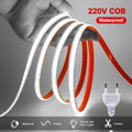 AC COB Strip Waterproof 10cm Cut Home Decor Flexible Ribbon Rope