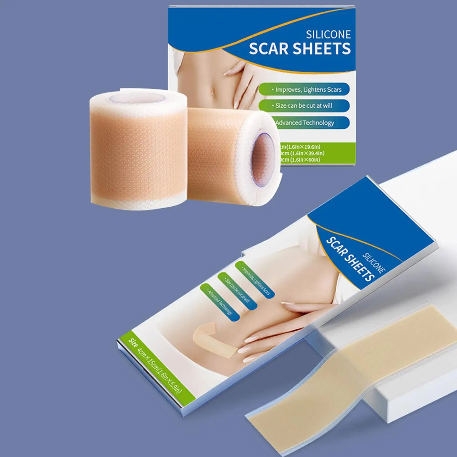 1 Roll Invisible Silicone Scar Sheets Self-Adhesive Scar Cover Tape Reusable and Effective Skin Care Strips