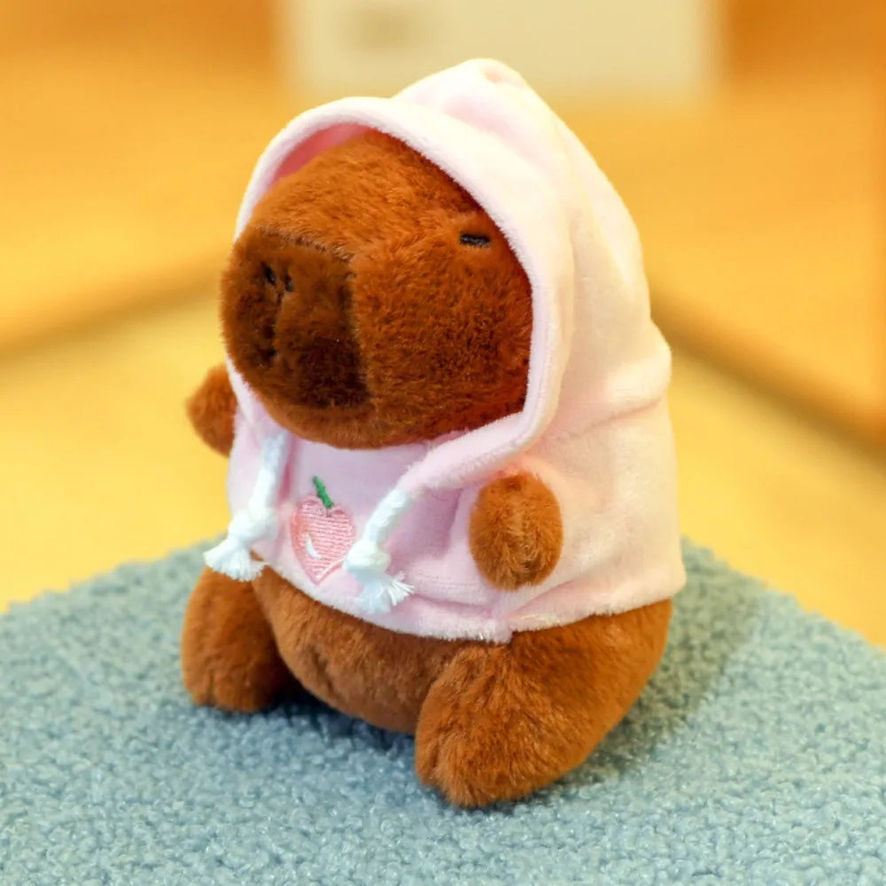 Cute Capybara Plush Toy Hoodie with Wings Simulation Doll Small