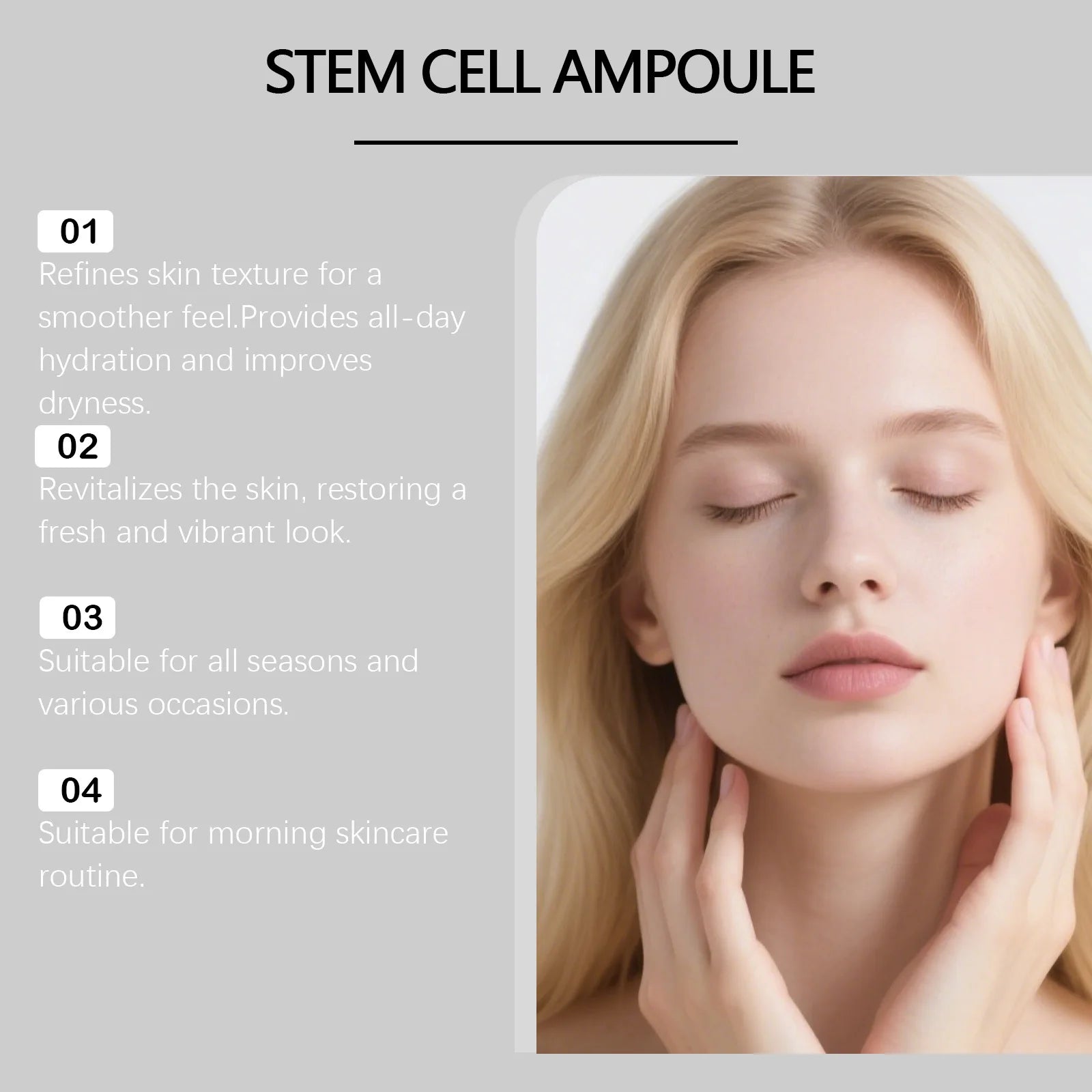 Moisturizing Hydrating Ampoule Essence Gentle hydration,moisturizing,anti-aging care for dry facial skin Daily skin care essence