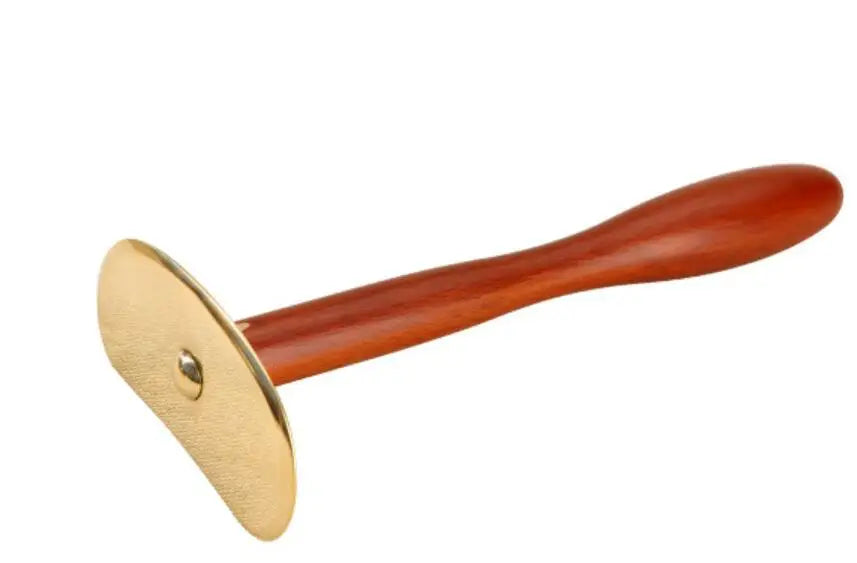 Wood & Brass Gua Sha Tool - Natural Face/Body Massage Tool for Skin Care & Relaxation