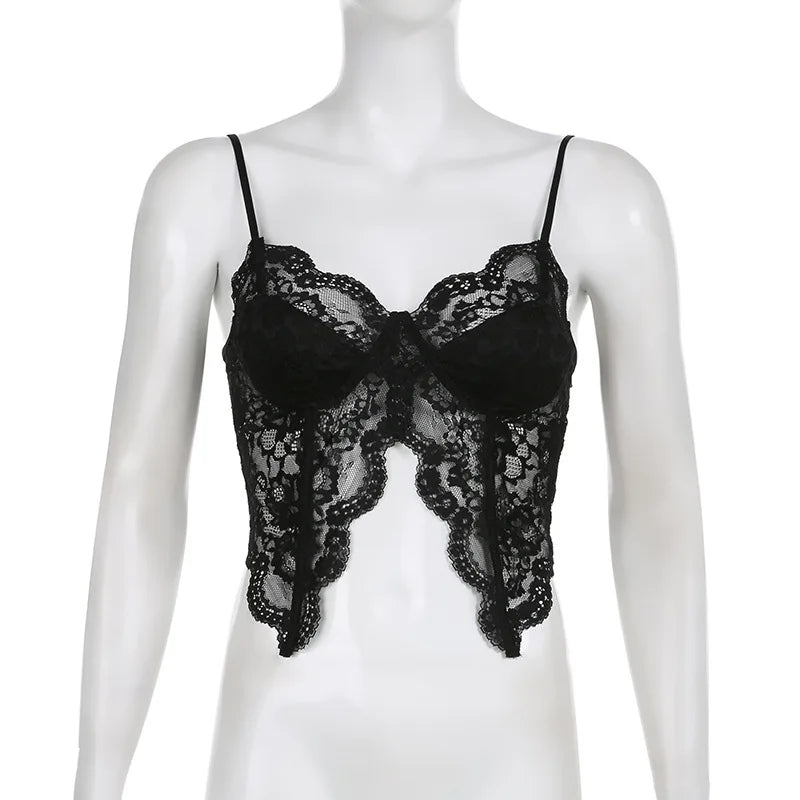 AltGoth Sexy Hotsweet Lace Camisole Women Vintage Mall Goth