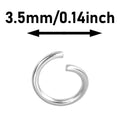 3.5/4/5/6/7mm Stainless Steel Silver Color Open Single Loops Jump
