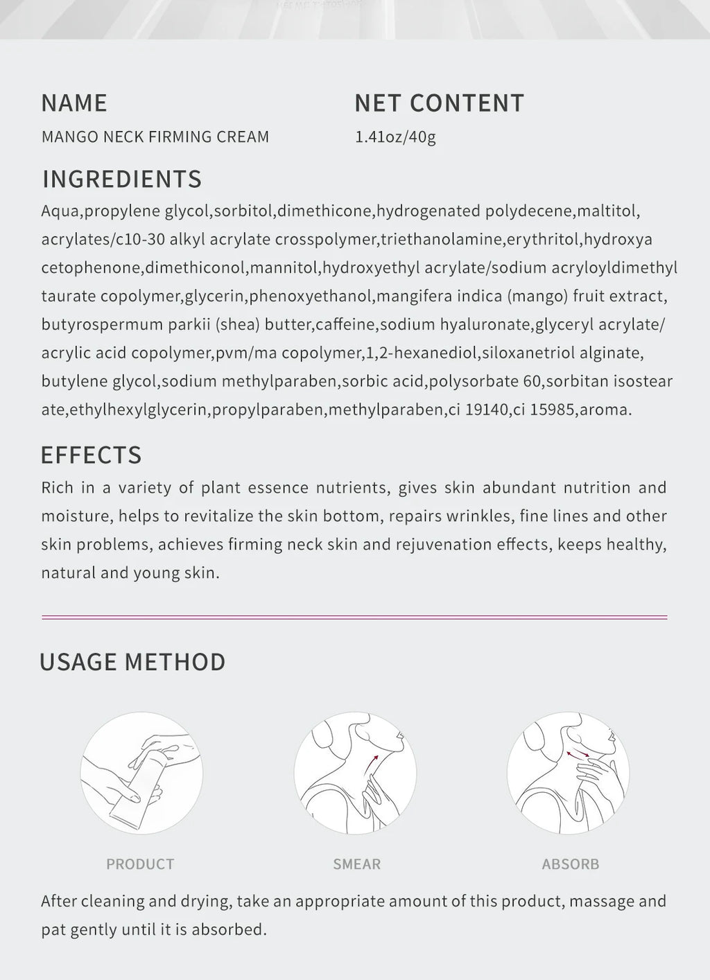 RtopR Neck Firming Wrinkle Remover Cream Rejuvenation Firming Skin Whitening Moisturizing Shape Beauty Neck Skin Care Products