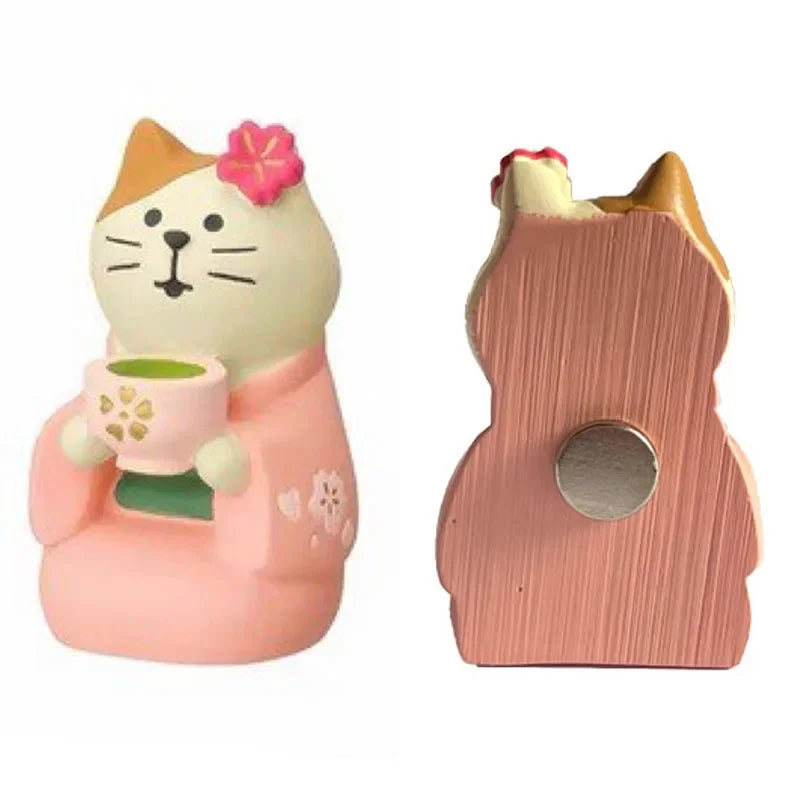 Resin Cute Cartoon Cat Fridge Magnetic Sticker Kawaii Zakka 3D Refrigerator Magnet Cute Magnets Home Decor New مغناطيس ثلاجة