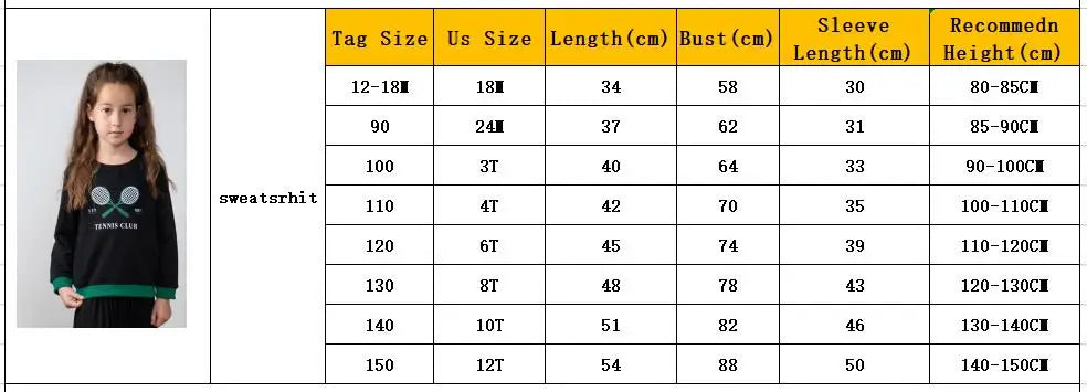 Children  fall winter cotton girl dress boy girl sweatshirt tennis printed dress top & romper family matching clothes