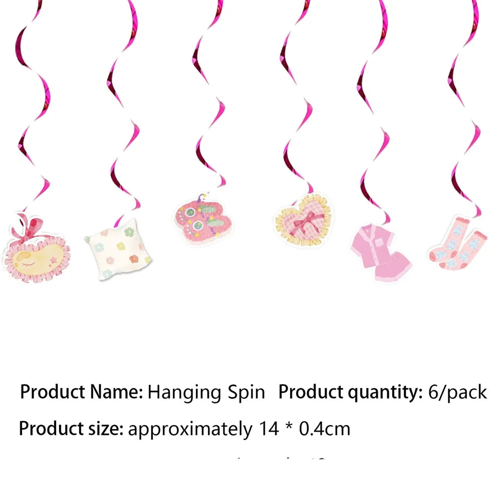 Pink Pajama Theme Candy Biscuit Snack Gift Bags with Handle Girls Night Birthday Party Baby Shower Decoration Supplies Gifts