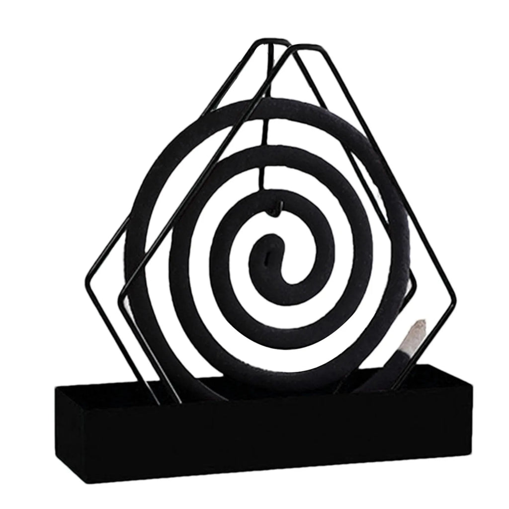 Anti-Scald Mosquito Coil Holder With Tray Creative Wrought Iron Triangular Shape Mosquito Repellent Incense Rack Home Decor Tool