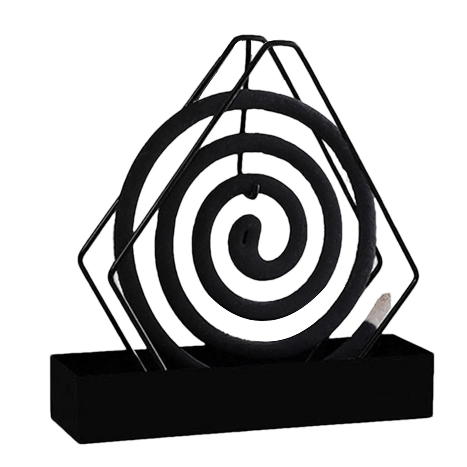 Anti-Scald Mosquito Coil Holder With Tray Creative Wrought Iron Triangular Shape Mosquito Repellent Incense Rack Home Decor Tool