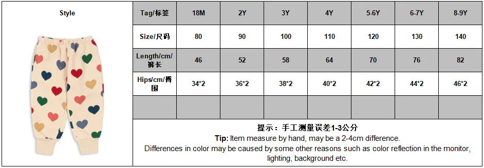 Spring KS Baby Girl Outfit Set Heart Sweatshirt Dress Kids Cotton Clothes Girls Sweatpants Pants Suits Children's Homewear 1-9Y