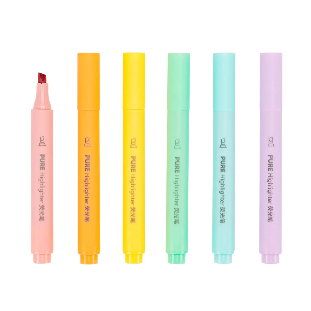 Pastel Highlighter Pen Set, 6 Pack