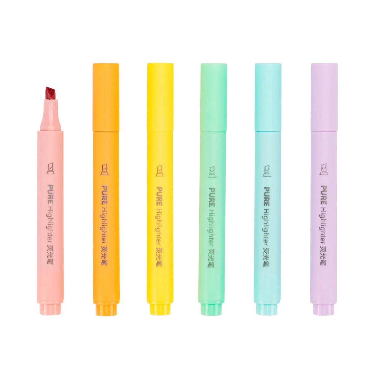 Pastel Highlighter Pen Set, 6 Pack