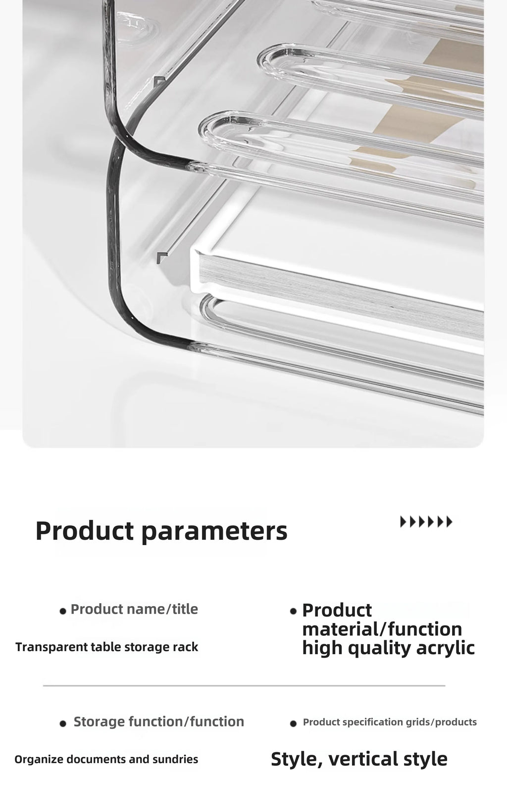 Desk Organizer with 2 Vertical File Holder, 4 Tier Stackable Paper Letter Tray File Organizer with  Pen Holder,Desk Organizer