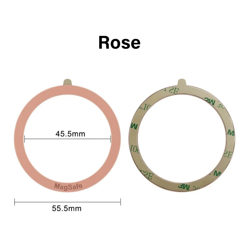 Colourful Silicone MagSafe Metal Ring Universal Sticker Support Wireless Charger Magnetic Patch Sheet for IPhone 12-17 Series