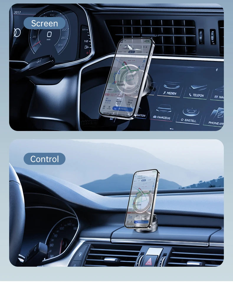 Zinc Alloy Vacuum Phone Holder 360 Suction Car Mount Dashboard Holder Universal Phone Holder for Car Gym Kitchen Car Accessories