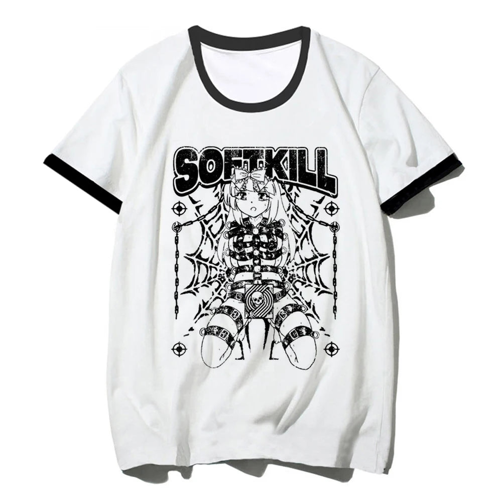 Y2k Tops top women funny Y2K Japanese Tee girl y2k clothing