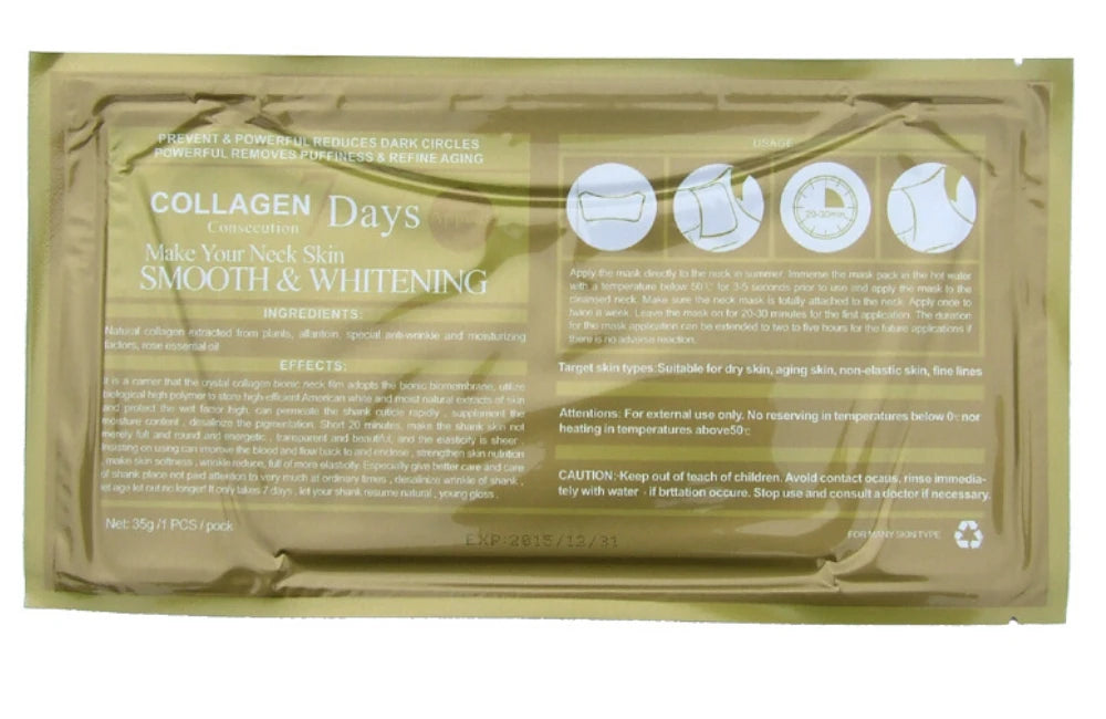 Collagen Crystal Anti Wrinkle Anti Aging Neck Mask Skin Whitening Nourishing Tighten Neck Mask Lift Mask Skin Care