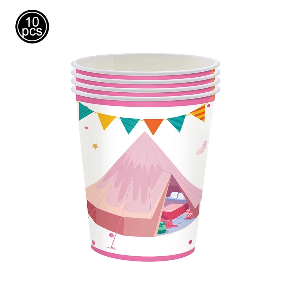 Pink Pajama Theme Candy Biscuit Snack Gift Bags with Handle Girls Night Birthday Party Baby Shower Decoration Supplies Gifts