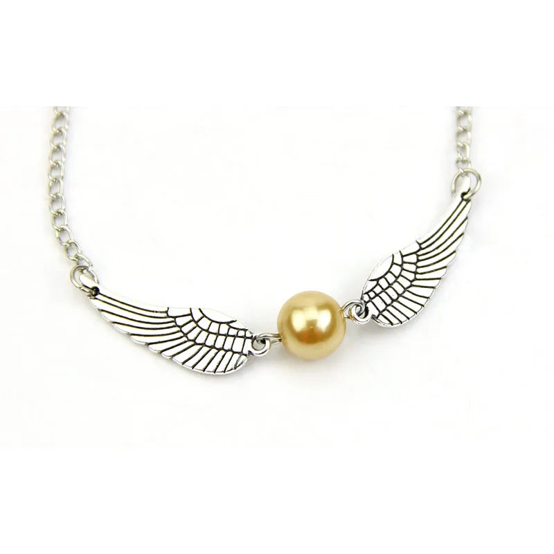 Vintage Jewelry Retro Tone Golden Snitch Pocket Wings Bracelet Pulseras for Men and Women Bijou Statement Jewelry