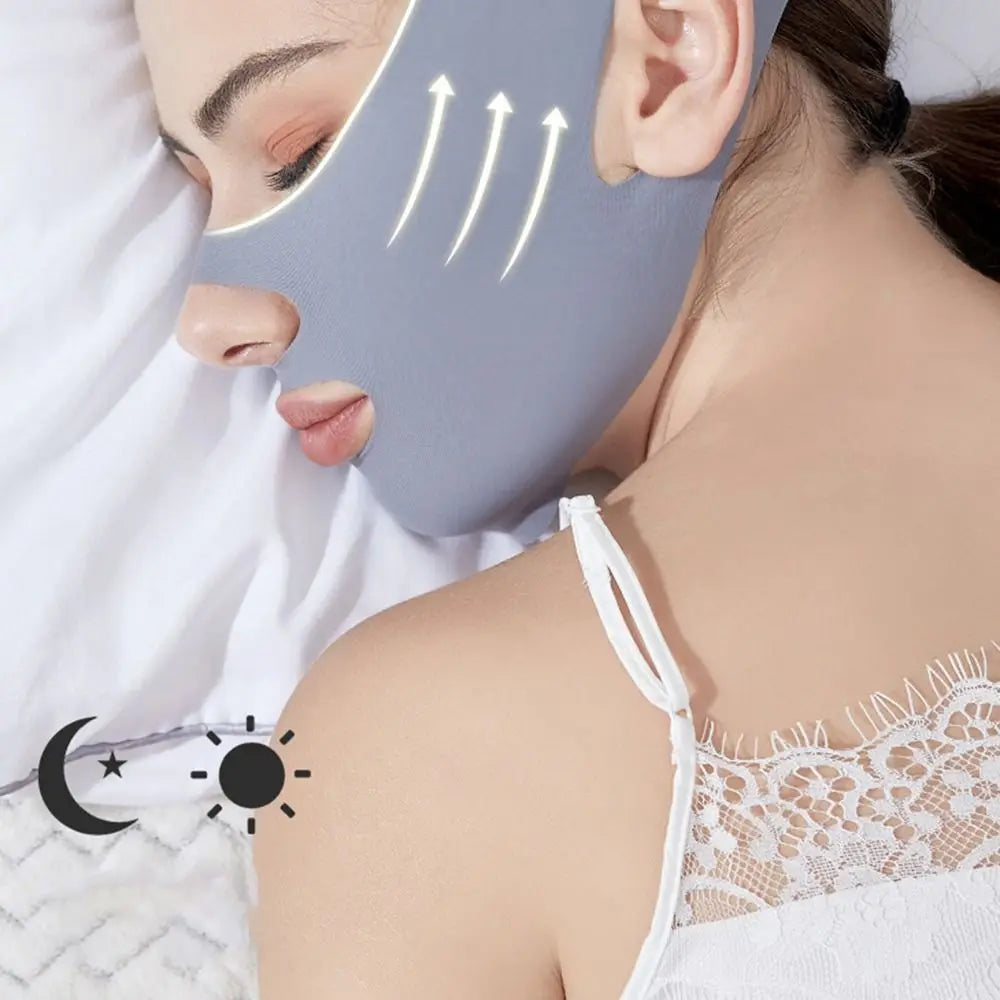Adjustable Face Sculpting Sleep Mask Elastic Slimming Strap Lifting Tightening Mask Breathable Skin Care V Line Shaping Mask