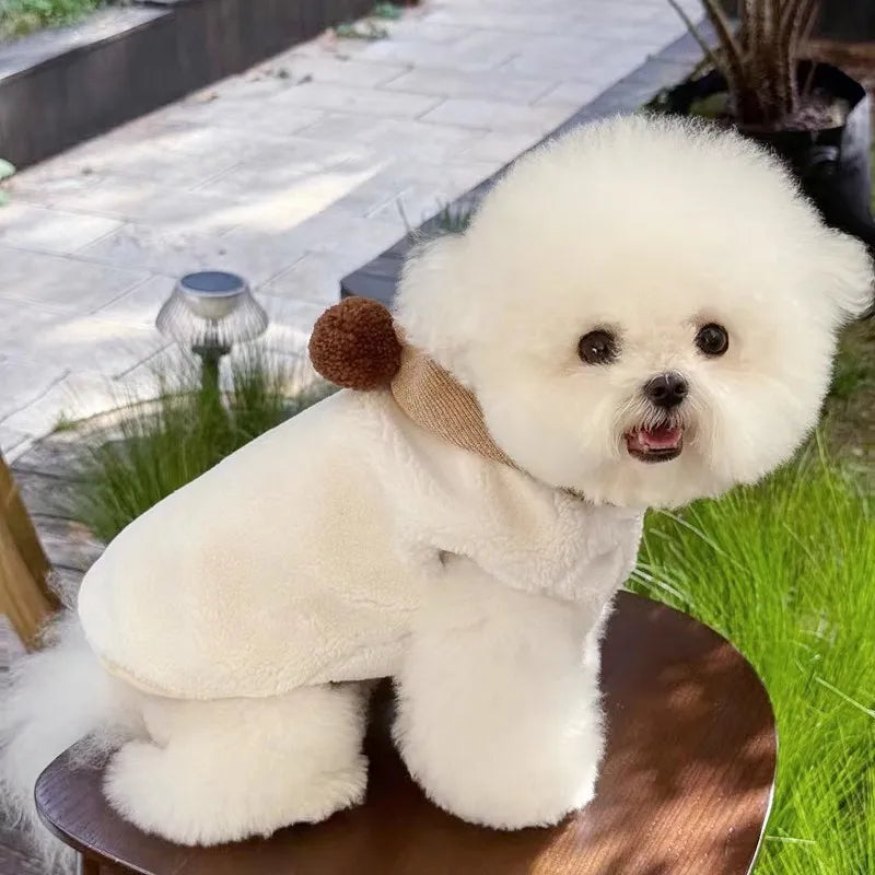 Thick Warm Winter Dog Coat Fleece Dog Jacket Pet Hooded Sweatshirt Chihuahua Bichon Dachshund Dog Clothes Kitten Puppy Overalls