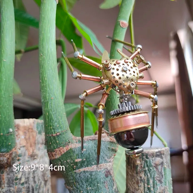 Steampunk mechanical insect big pocket insect model handmade metal creative crafts ornament personalized gift