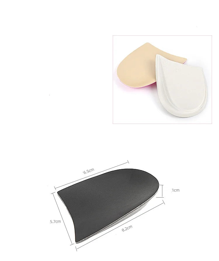 Heel Pad For Men Women Leather O-shaped Orthopedic Insoles