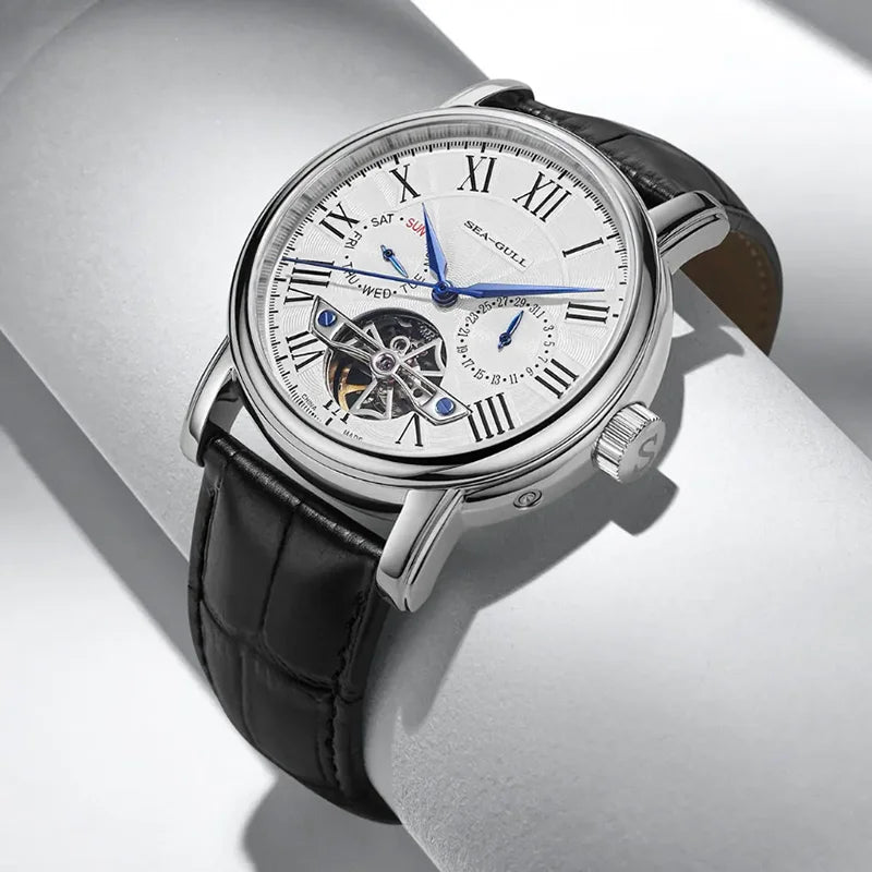 Seagull Luxury Watch Business Waterproof Male Clock Date Stainless