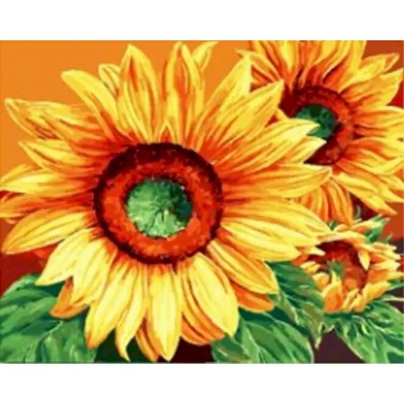 GATYZTORY DIY Frame Painting By Numbers Kits Sunflowers Abstract Modern Home Wall Art Picture Flowers Paint By Numbers