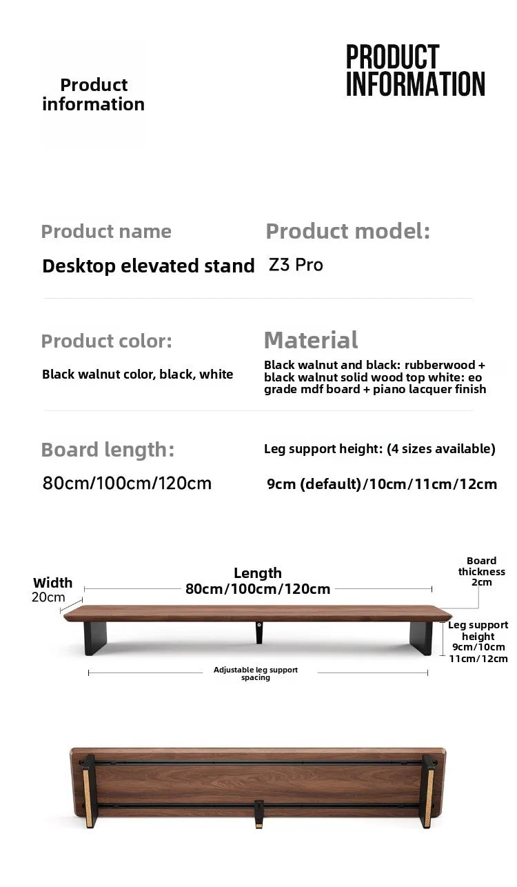 Modern Solid Wood Monitor Stand Riser Modular Computer Desk Organizer Ergonomic Computer Tables Z3 Pro Home Office System