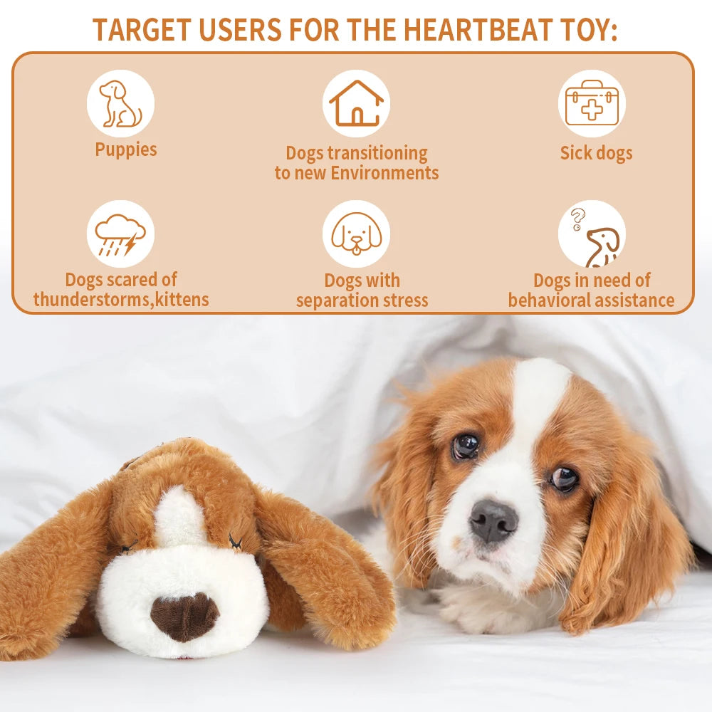 Puppy Dog Heartbeat Toy, Sleep Aid Crate Kennel Training Puppy Toy, Interactive Pet  Squeaky Chew Dog Toy