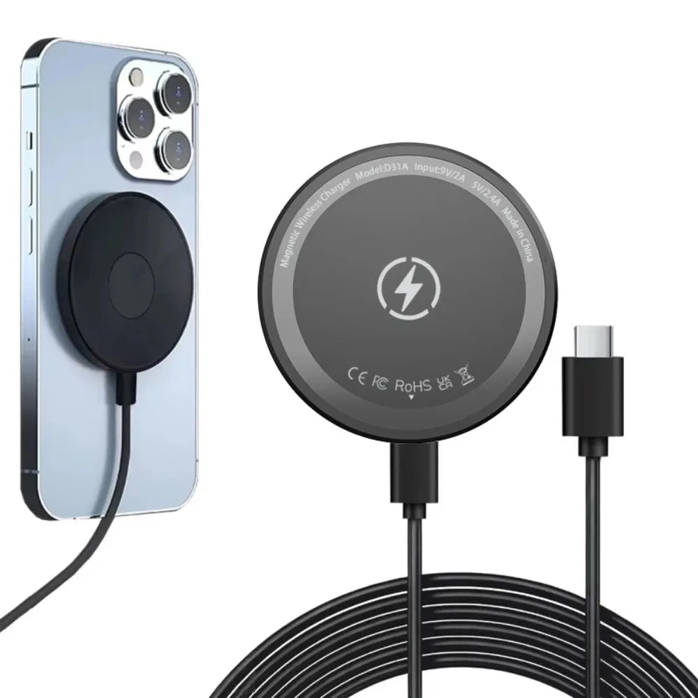 Magnetic Wireless Charger Pad Stand For Magsafe iPhone 17 16 Pro Max 15 14 13 12 Airpods 4 Pro 3/2 Magnet Fast Charging Station