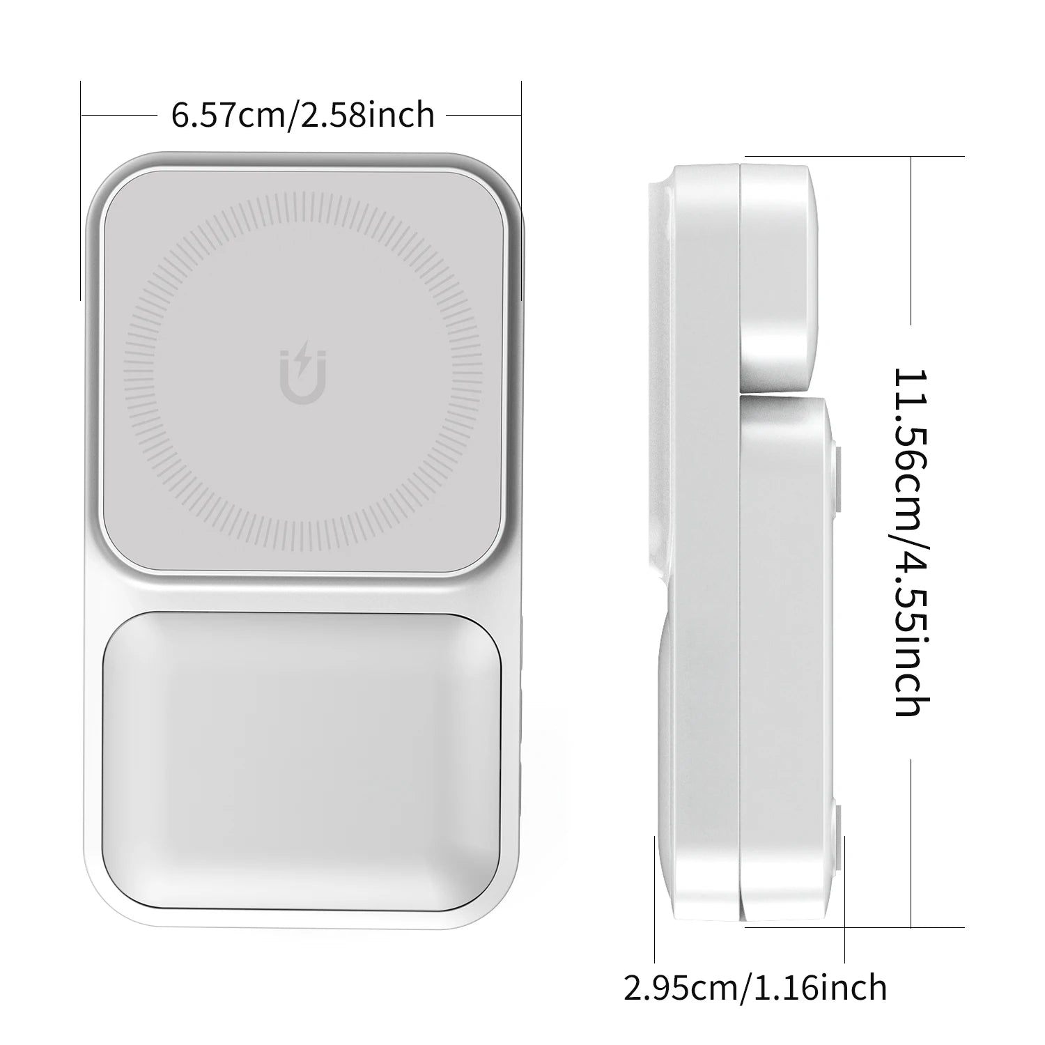 3in1 Foldable Wireless Charger Qi2 Multifunctional Stand Clock Wireless Charger Adapter Type-c Station For iPhone 16 15 Pro Max