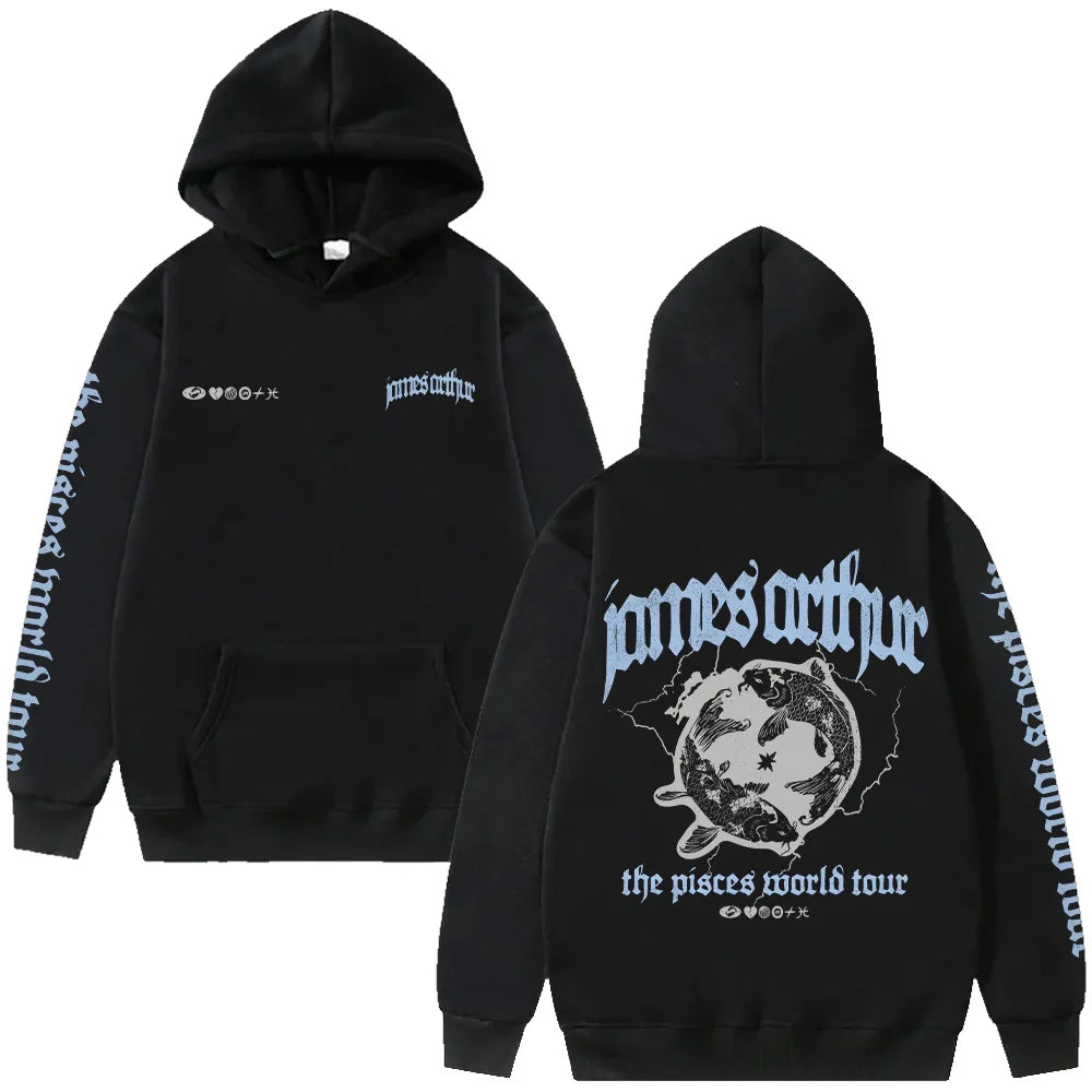 Vintage Pisces Hoodie James Arthur Merch Y2K Sweatshirt Harajuku