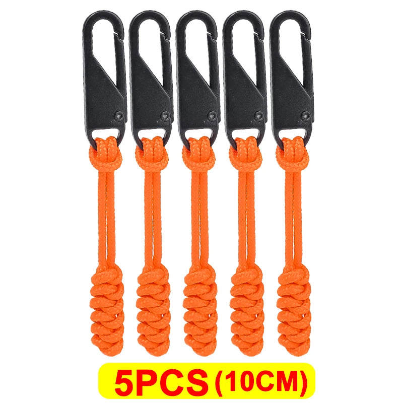 Universal Metal Zipper Pull Outdoor Bag Zipper Pull Head Umbrella Rope Woven Zipper Replaceable DIY Craft Sewing Tool Repair Kit