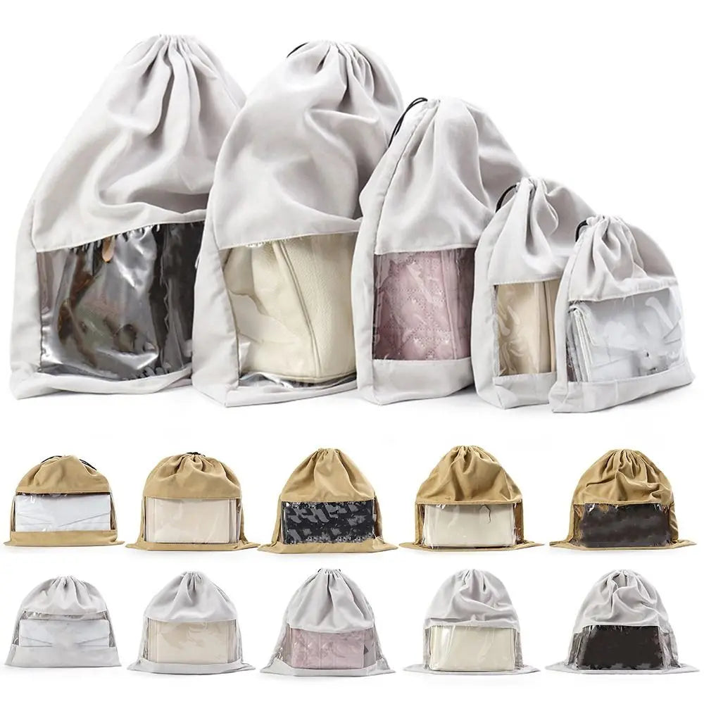 Large Capacity Dustproof Storage Bag Washable White Coffee Handbag