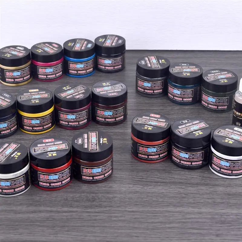 50ml Leather Paint Shoe Cream Coloring Leather Dye Repair Restoration Colors Change Paints For Bag Sofa Car Seat Scratch Brown