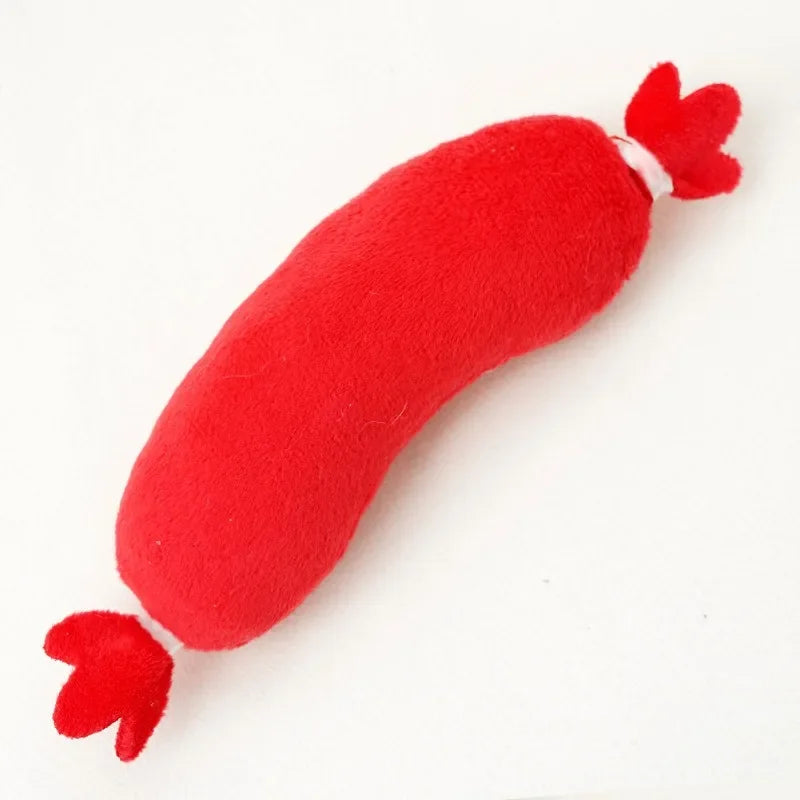 Dog Sound Plush Toy Hot Dog Chewing Toy Pet