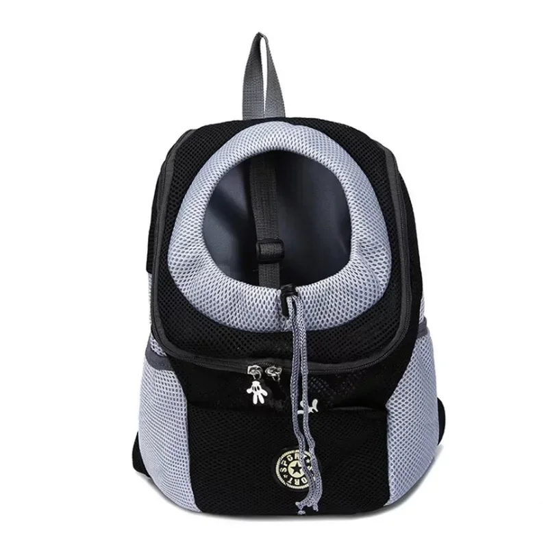 Pet Backpack Carrier for Small Dogs & Cats - Front-Folded Travel Backpack with Ventilation Mesh & Harness-Like Zipper Lock