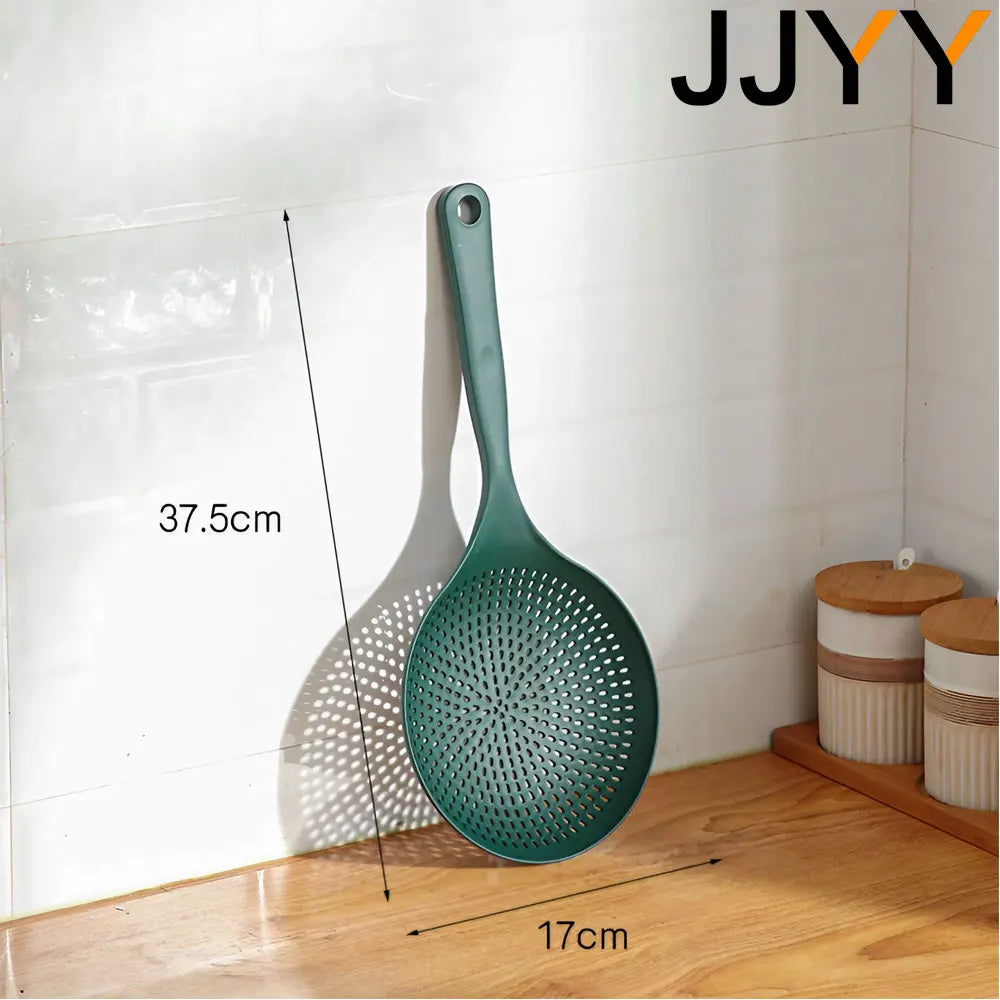 Large, Thickened, Long-handled Strainer Spoon for Draining Noodles and Dumplings in A Household Kitchen Kitchen Tools