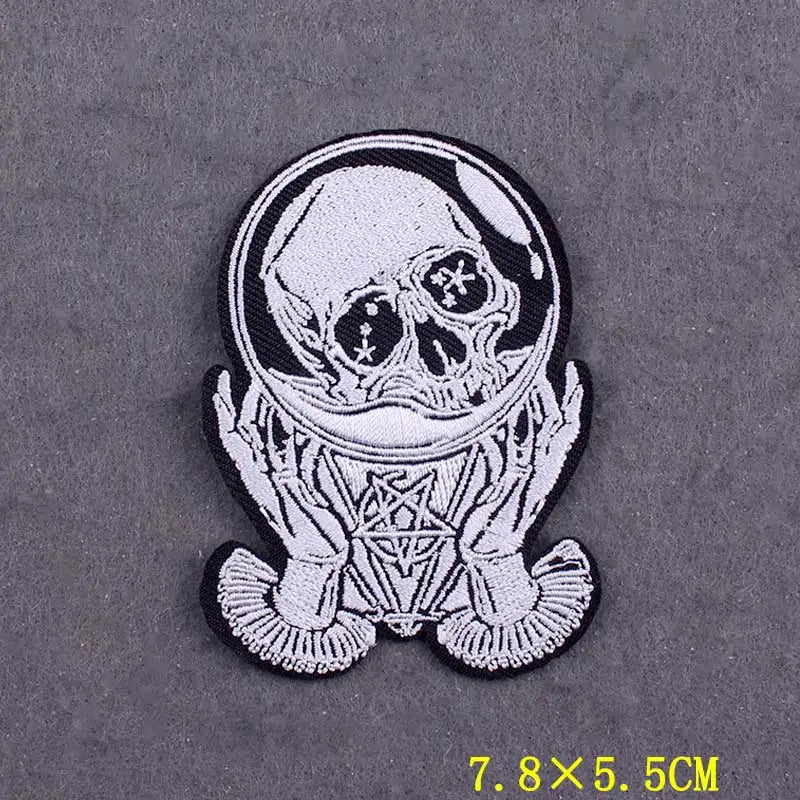 Devil Patch Iron On Patches For Clothing Thermoadhesive Patches On Clothes DIY Gothic Embroidery Patch Stripe Badges On Backpack