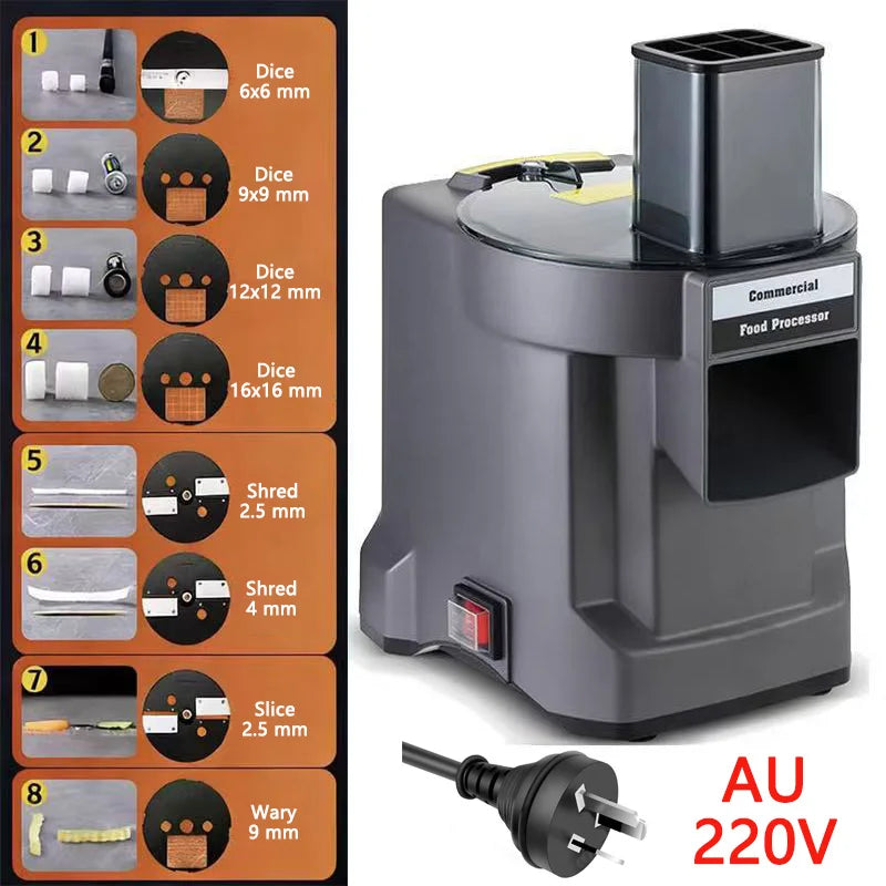 Commercial Vegetable Chopper 3 in1 Multifunctional Electric Cutting Machine