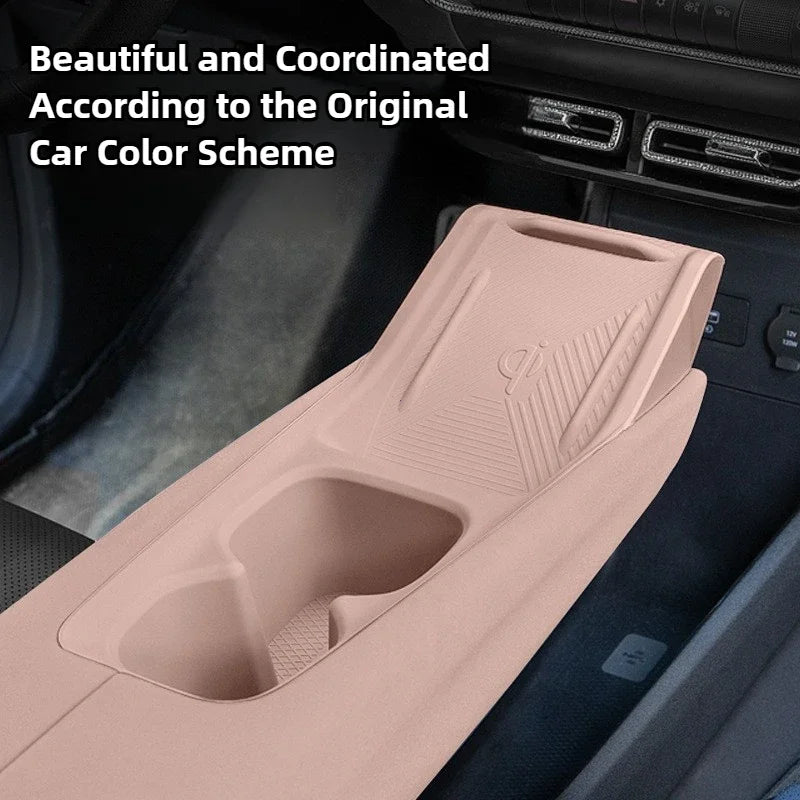 For BYD SEAGULL Dolphin MINI 2023 2024 Central Console Silicone Wireless Charger Pad Interior Modification Accessories Car Tools
