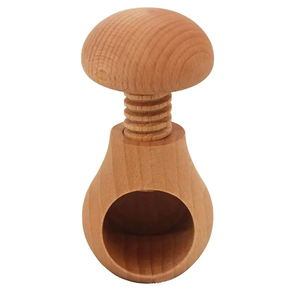 Mushroom Shaped Nut Cracker Wooden Walnut Opener Walnut & Hard Shell Nut Opener Tool For Kitchen