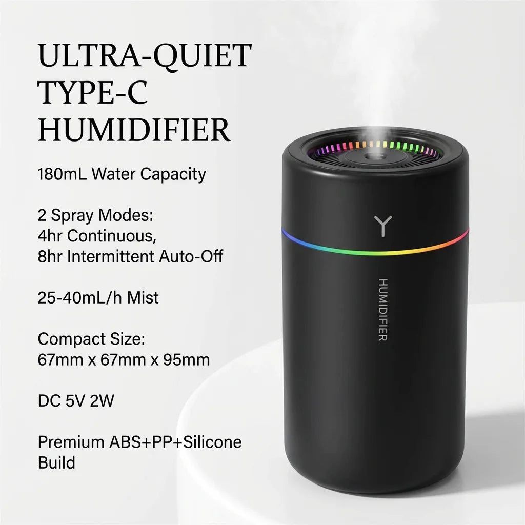 Colorful LED Car Aromatherapy Humidifier